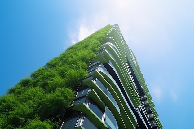 Green EcoFuturistic Skyscraper Design