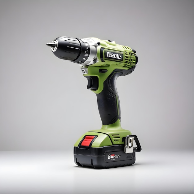 Photo a green electric drill with the word quot power quot on the front