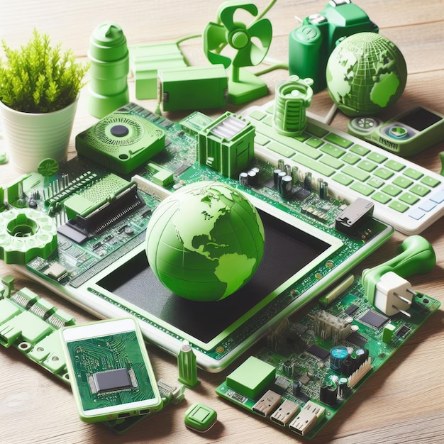 Photo green electronics green technology environmental friendly