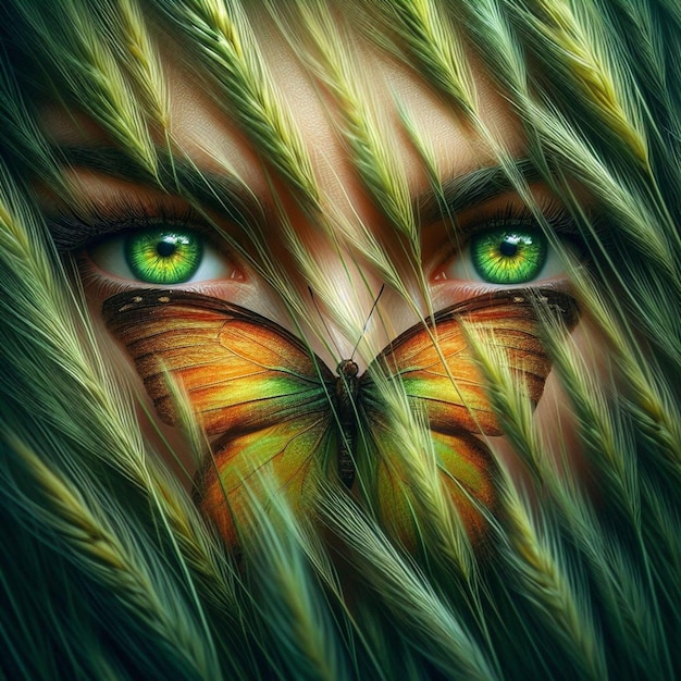 Green eyes Background