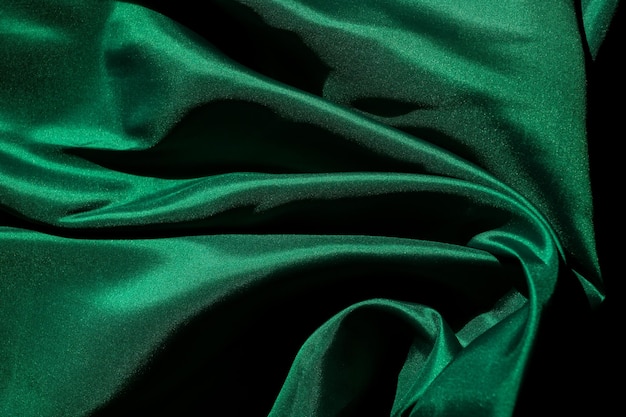 Green fabric texture background abstract closeup texture of cloth