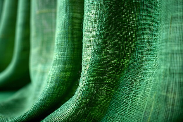 Green fabric texture background Close up of green fabric texture background