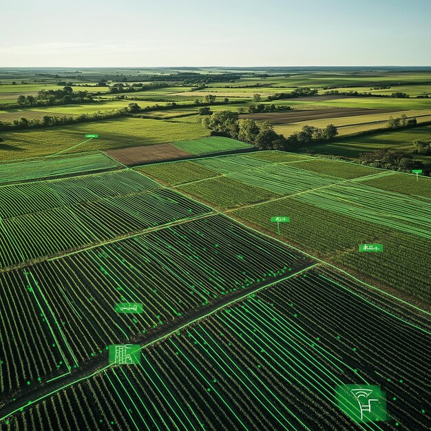 Photo a green field with the words green on it