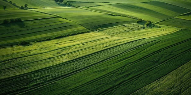 Photo the green fields of wheat are a common sight