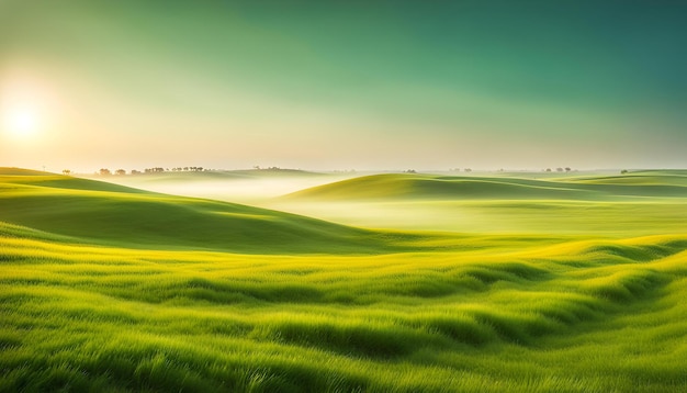 the green fields of the wheat