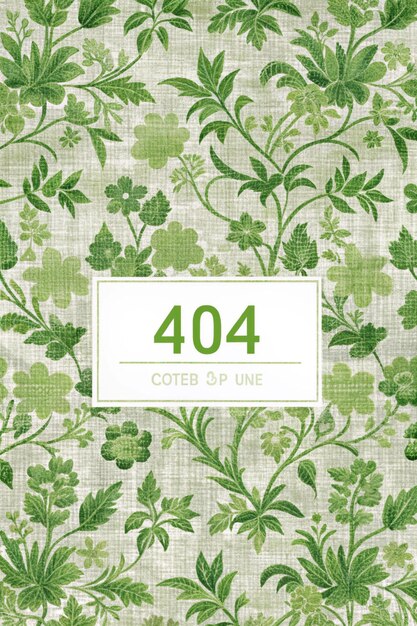 Photo green floral pattern on fabric wallpaper in a rustic modern design green textile texture