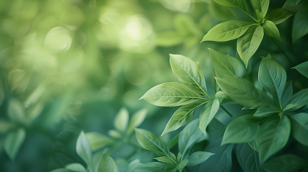 Green Foliage in Peaceful Natural Setting with Softly Organic Aesthetic