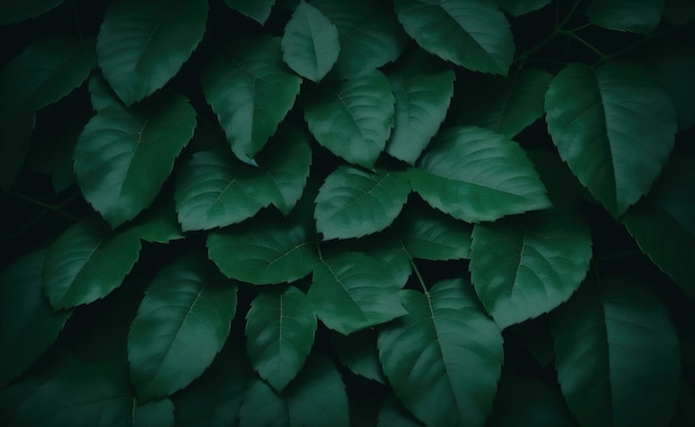 Green foliage tropical leaves pattern texture