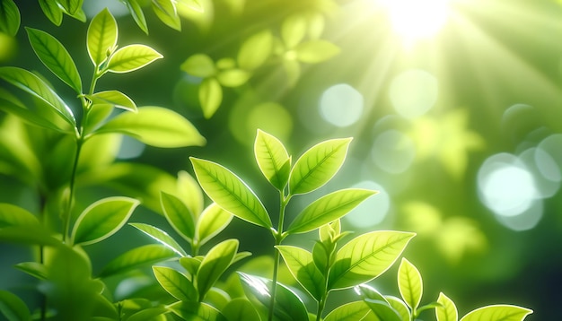 Green foliage with softfocus backgroundH