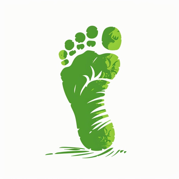 Photo a green foot with a green paw on it