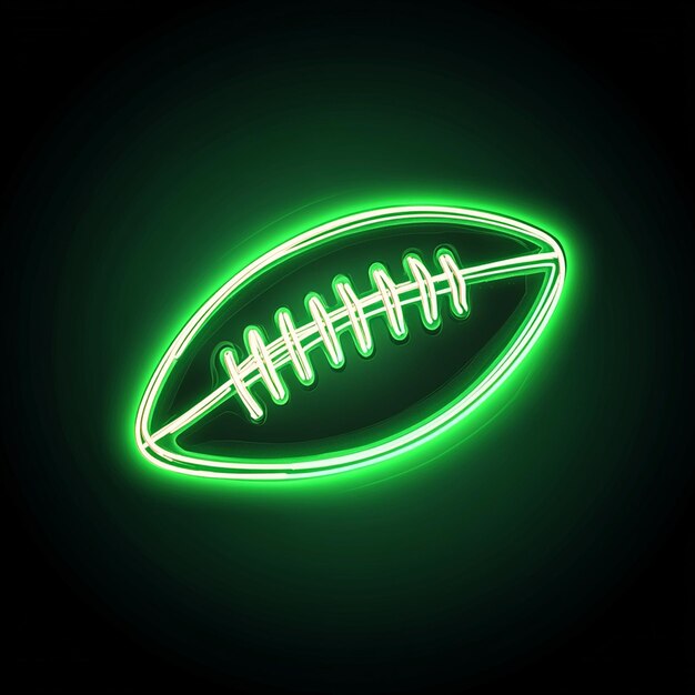 Photo a green football with a green background that says football