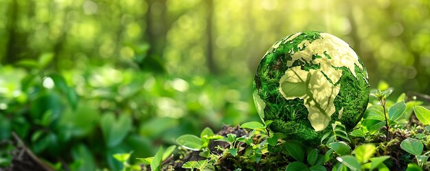 Photo a green frog with a green leaf in the forest