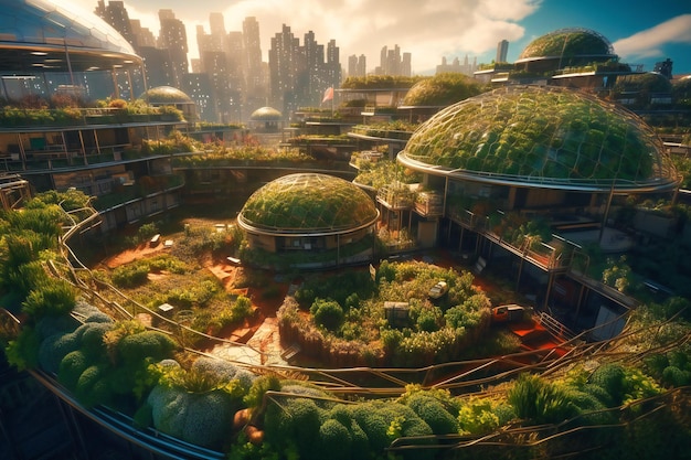 The green futuristic city39s food system is built around local and organic agriculture reducing food miles and ensuring access to healthy and fresh produce