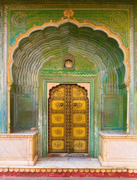 Green Gate City Palace Jaipur Rajasthan India