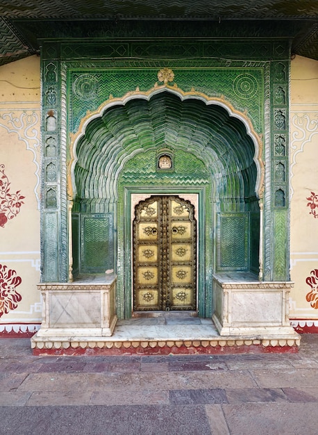 Green gate in Indian Palace