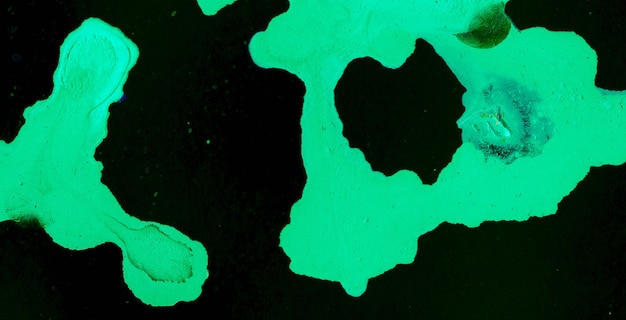 A green glow in the dark paint