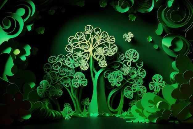 A green glow in the dark wallpapers