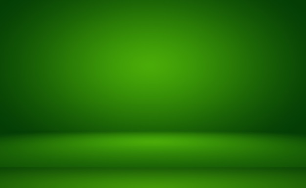 Green gradient abstract empty room