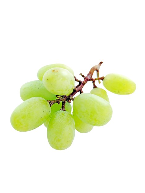 Green grapes on a transparent plate