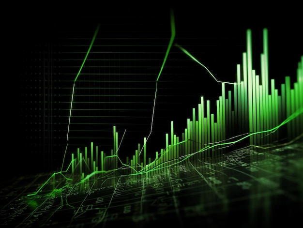 A green graph is shown with the numbers 1 and 2 on it.