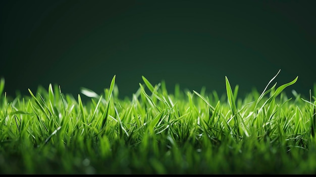 Green grass background on simple background