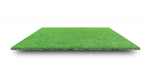 Green grass field isolated.