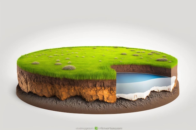 A green grass is cut into a hole with the word ecommerce