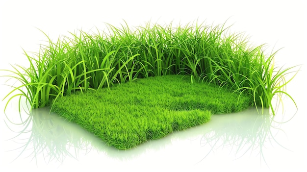 Green grass isolated on white background