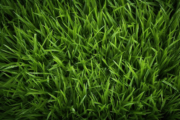 Green grass texture background Close up of fresh spring grass top view