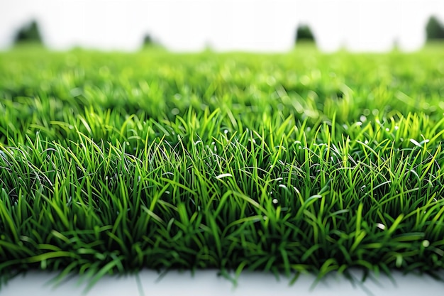 a green grass with a patch of grass that has the word  on it