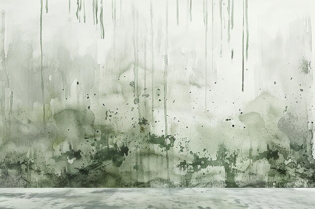 a green and gray background with a green and black and white photo of a grungy wall with a green and