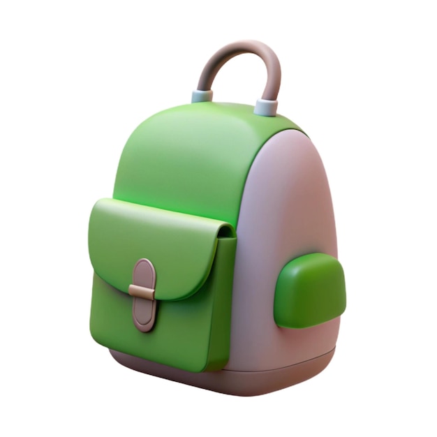 a green and grey backpack with a lock on the front