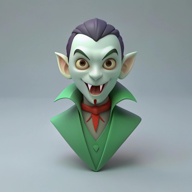 Photo a green and grey toy with a green bow tie on it