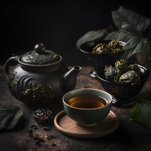 green, handle, kettle, photo, oolong, green tea, bowl, photography, drink photography