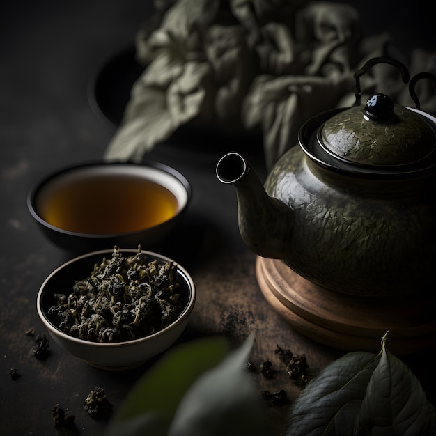 green, handle, kettle, photo, oolong, green tea, bowl, photography, drink photography