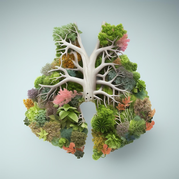 Green Harmony Human Lungs Made of Vegetables An Ecological Product