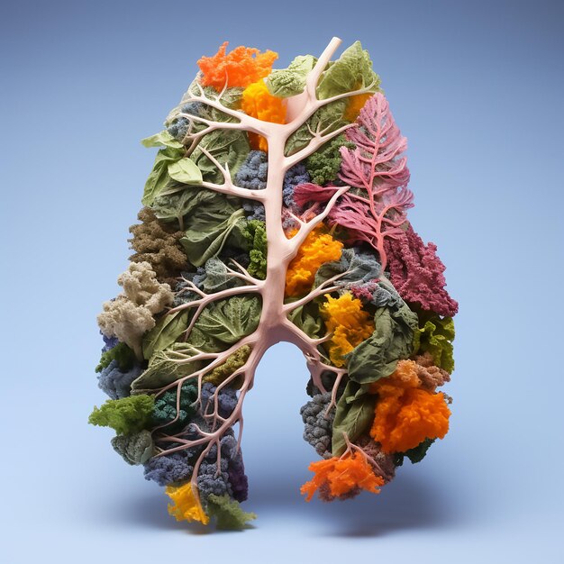 Green Harmony Human Lungs Made of Vegetables An Ecological Product