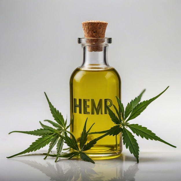 A green Hemp leaf cannabis leaf Hemp oil Hemp tree