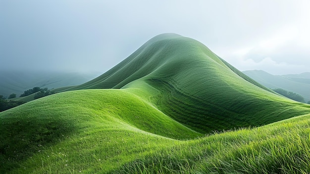 a green hill with the word  the word  on it