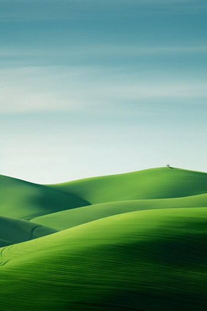 Photo green hills minimalist fine art photography