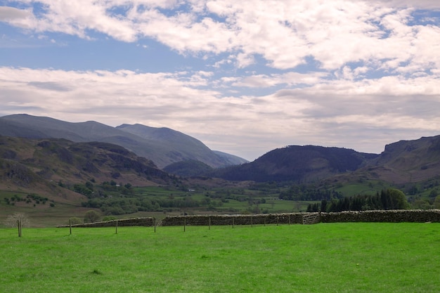 Green hills and nature in England