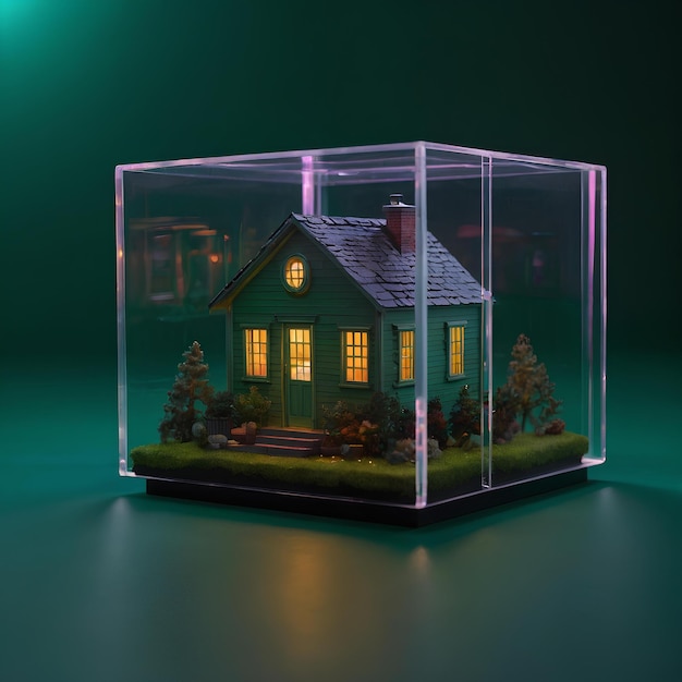 Green house 4K studio photograph