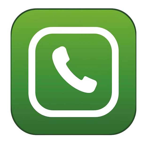 green icon with a phone on it