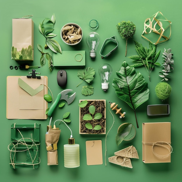 Photo green innovations ecofriendly products and sustainable living for a better future