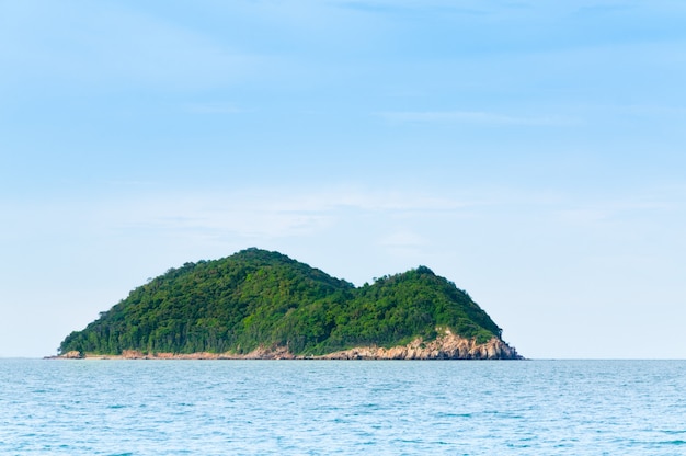 Green island and sea nature landscape in Songkhla Thailand, Nature And Nobody Desert Island