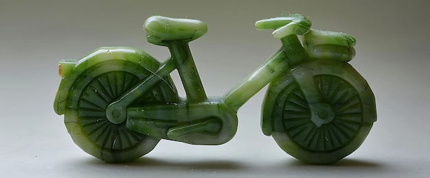 Green Jade Carving of a Bicycle