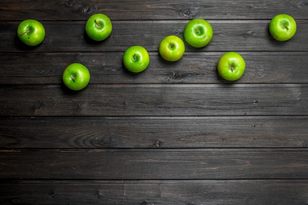 Green juicy apples