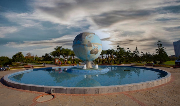 Green landscaped park Adana central park Adana Turkey