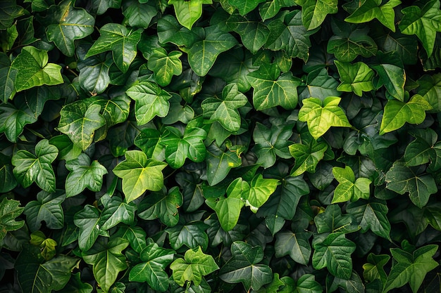 Green leaf grass background in the form of a wall