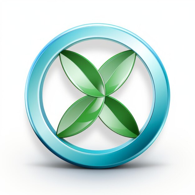 a green leaf icon on a white background